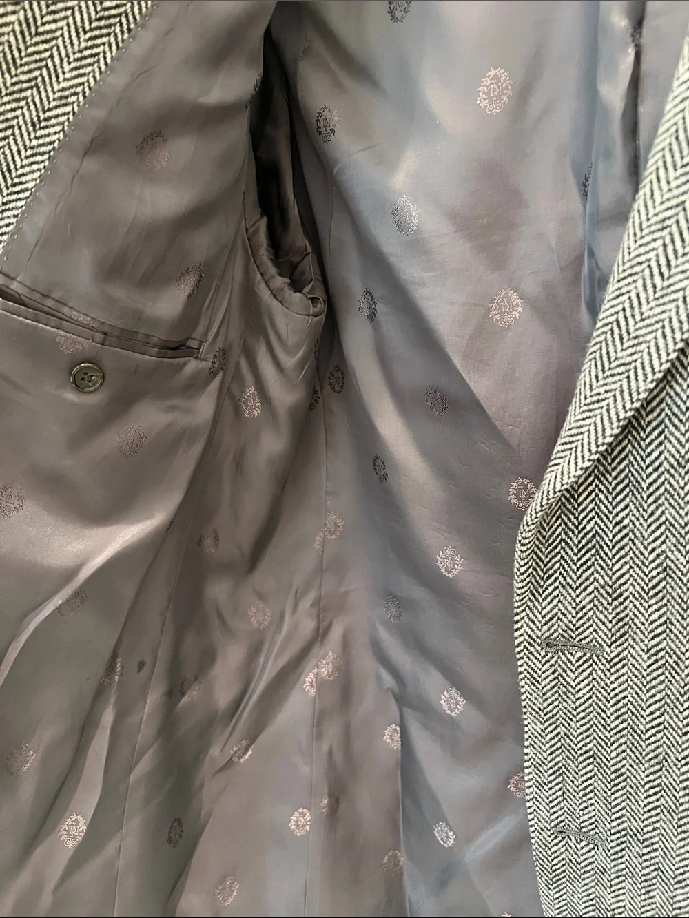 Lauren Ralph Lauren Black & White Herringbone Sport Coat